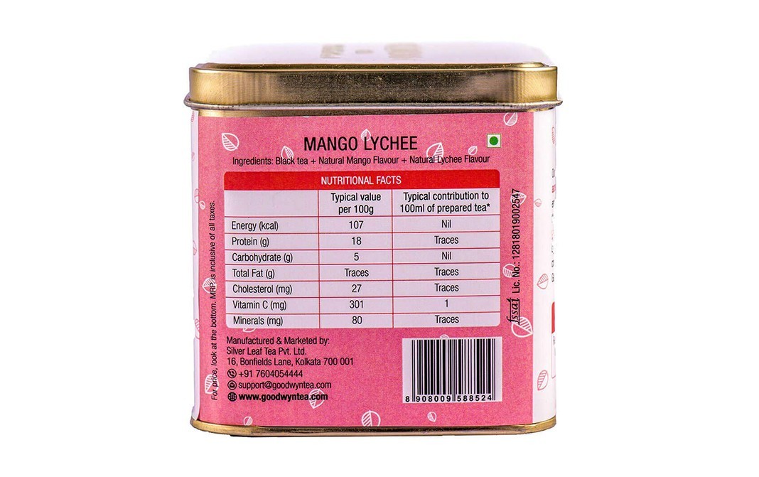 Goodwyn Tea Mango Lychee    Tin  100 grams